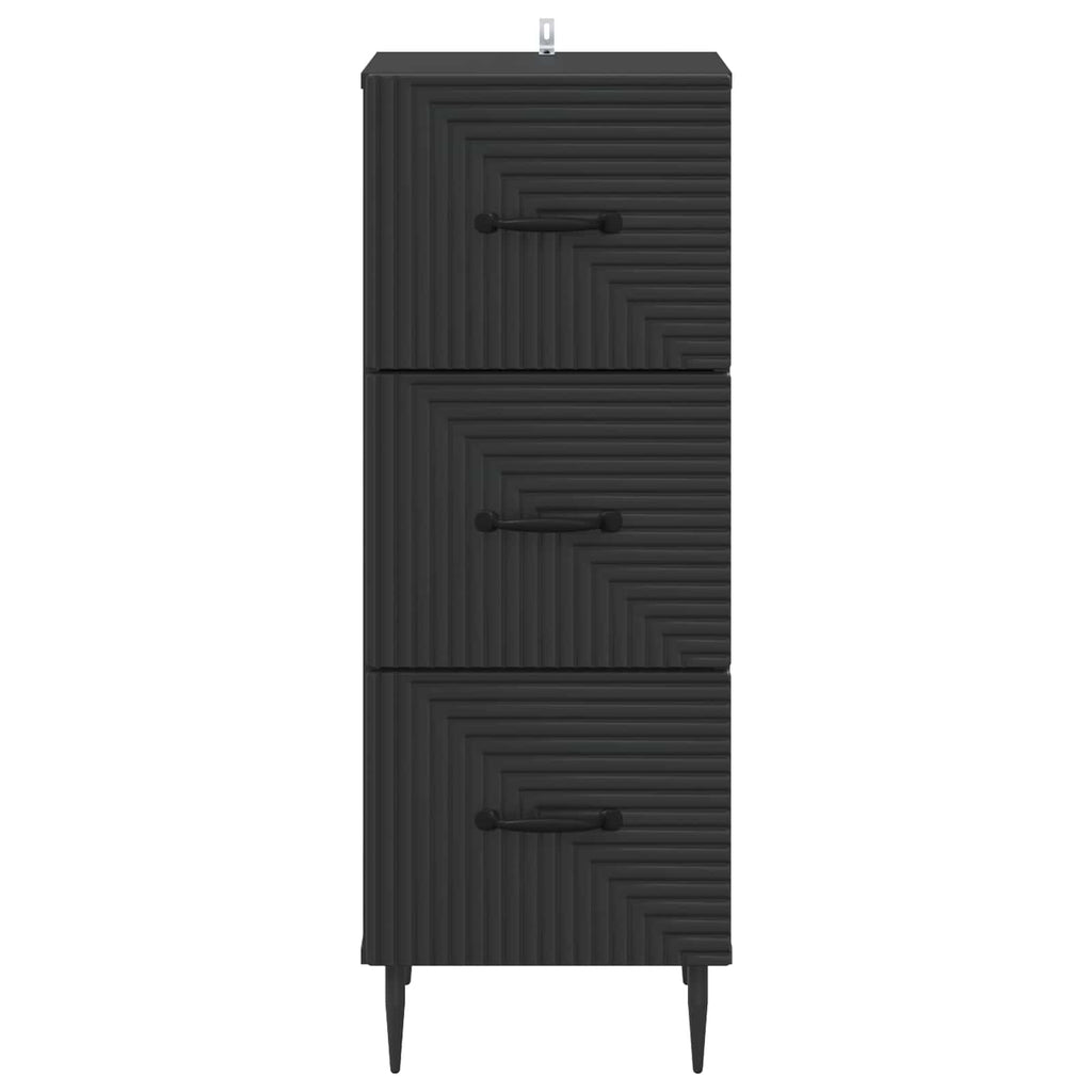 Mobile con Cassetti Nero 33 x 34,5 x 89,5 cm
