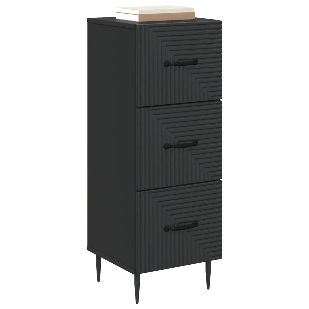 Mobile con Cassetti Nero 33 x 34,5 x 89,5 cm