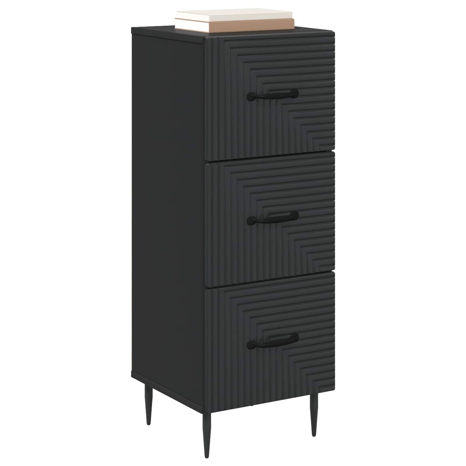 Mobile con Cassetti Nero 33 x 34,5 x 89,5 cm