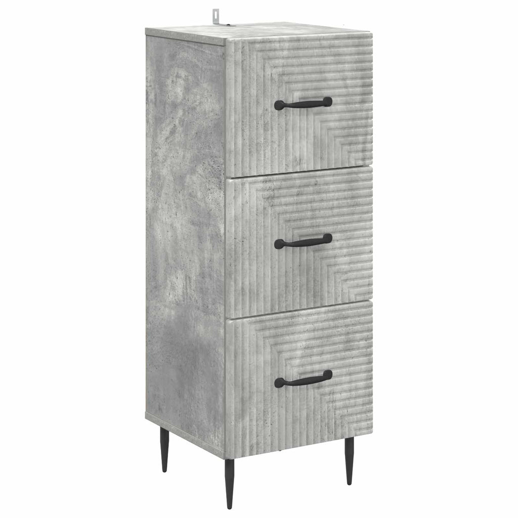 Mobile con Cassetti Grigio Cemento 33 x 34,5 x 89,5 cm