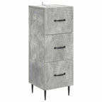 Mobile con Cassetti Grigio Cemento 33 x 34,5 x 89,5 cm