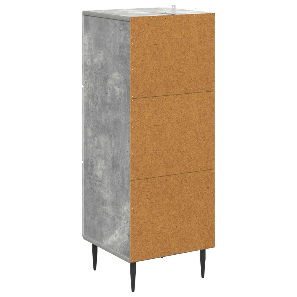 Mobile con Cassetti Grigio Cemento 33 x 34,5 x 89,5 cm