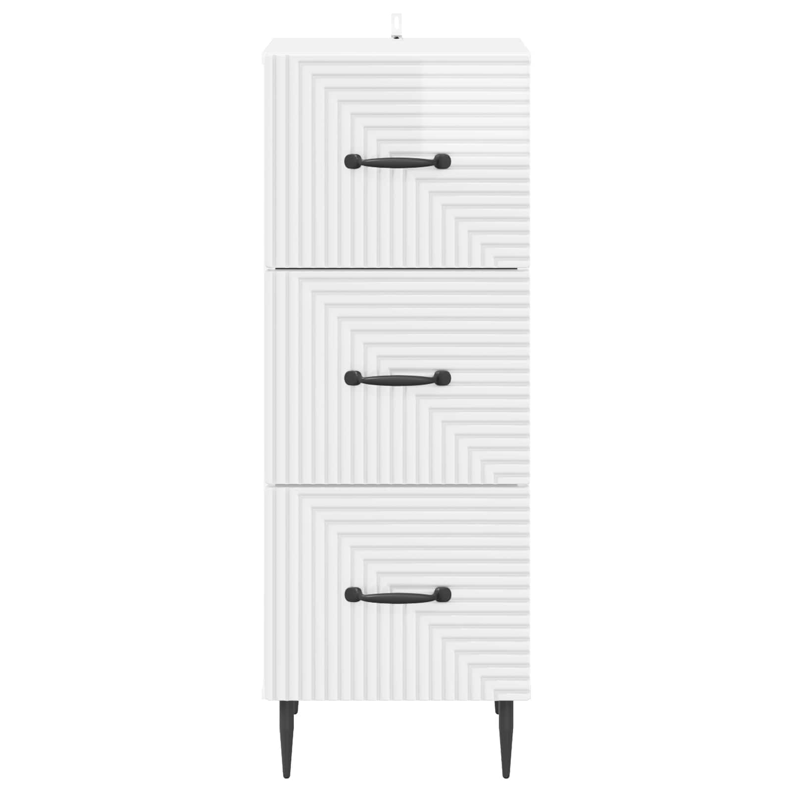 Mobile con Cassetti Bianco Lucido 33 x 34,5 x 89,5 cm