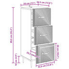 Mobile con Cassetti Rovere Artigianale 33 x 34,5 x 89,5 cm