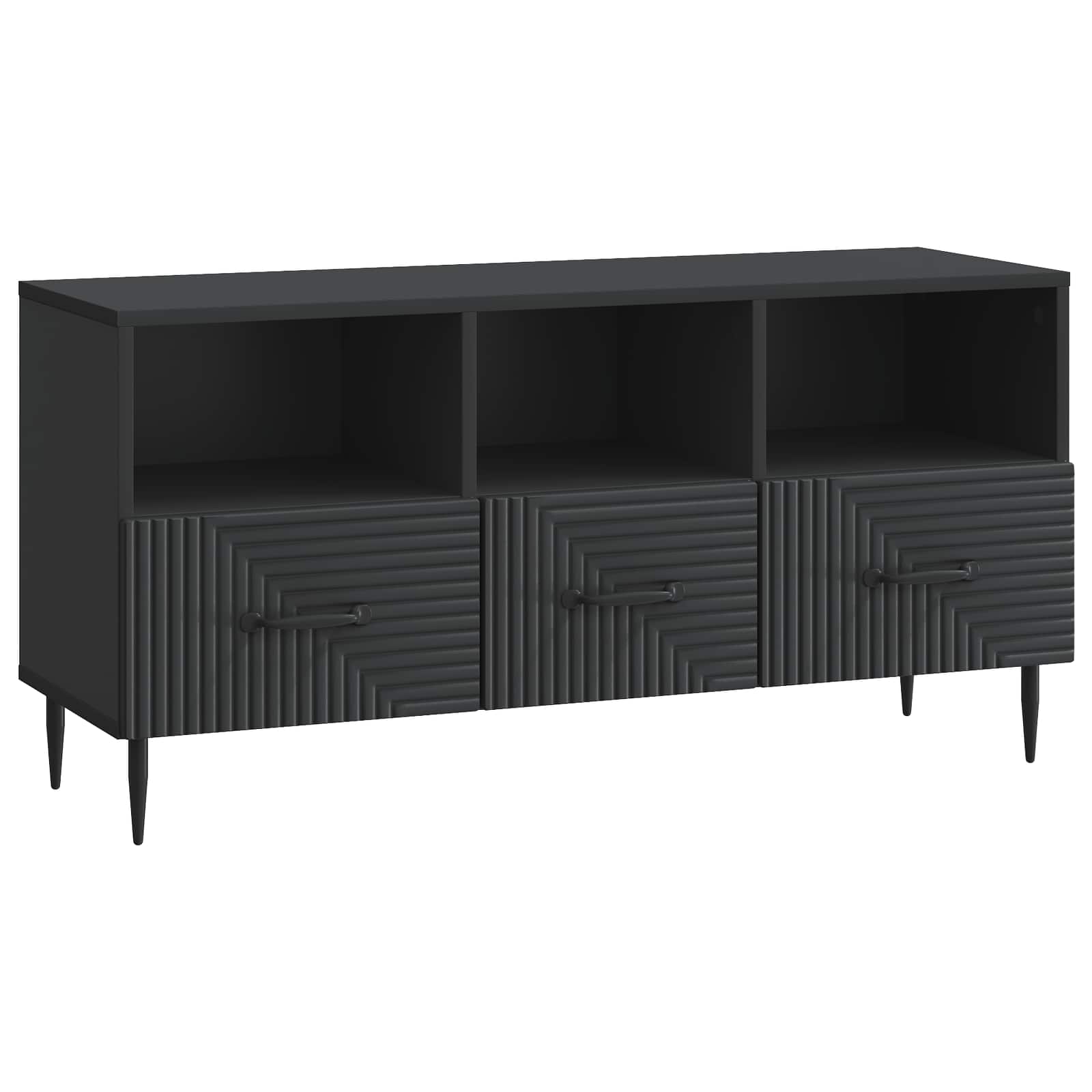 Mobile TV Nero 102 x 34,5 x 50 cm Legno ingegnerizzato