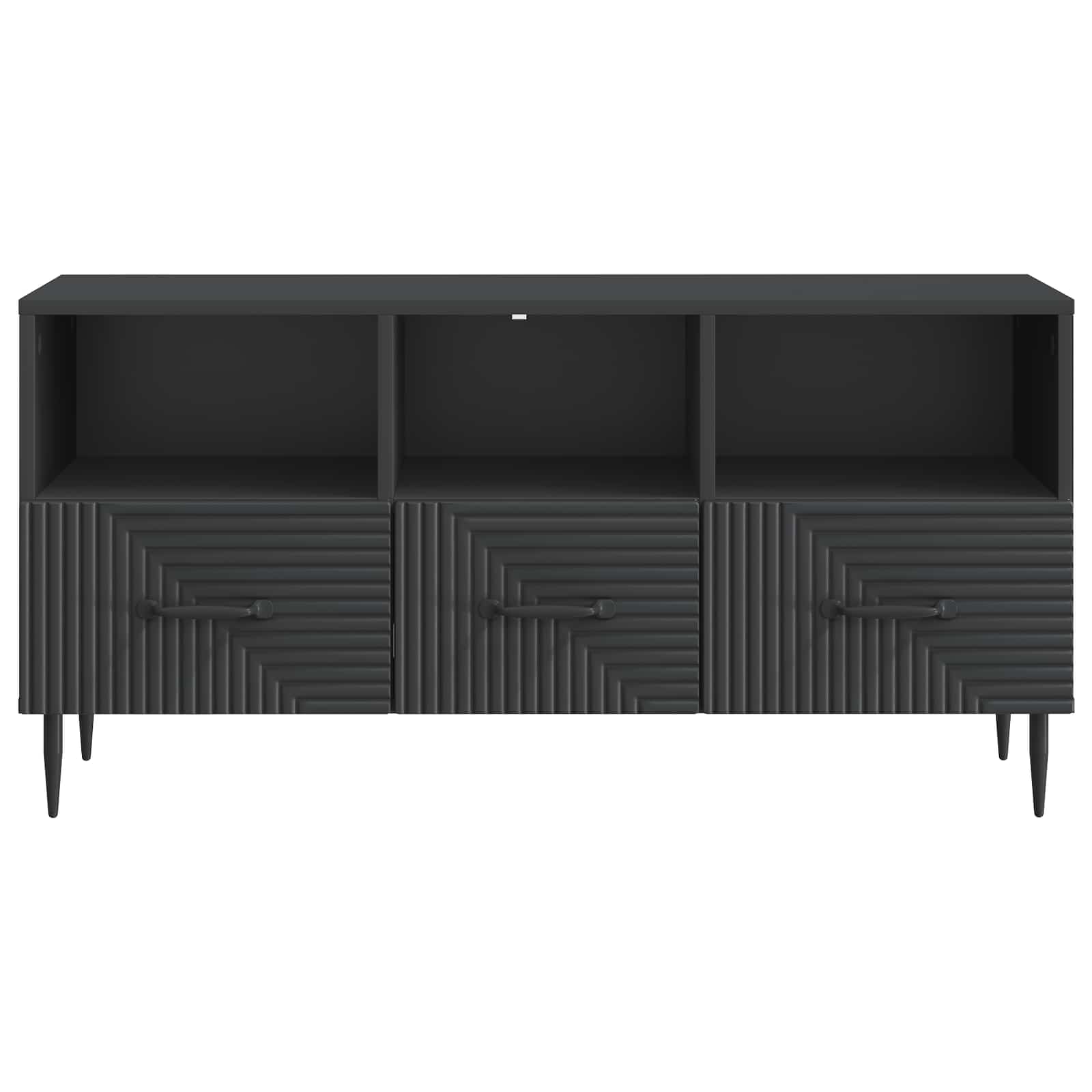 Mobile TV Nero 102 x 34,5 x 50 cm Legno ingegnerizzato
