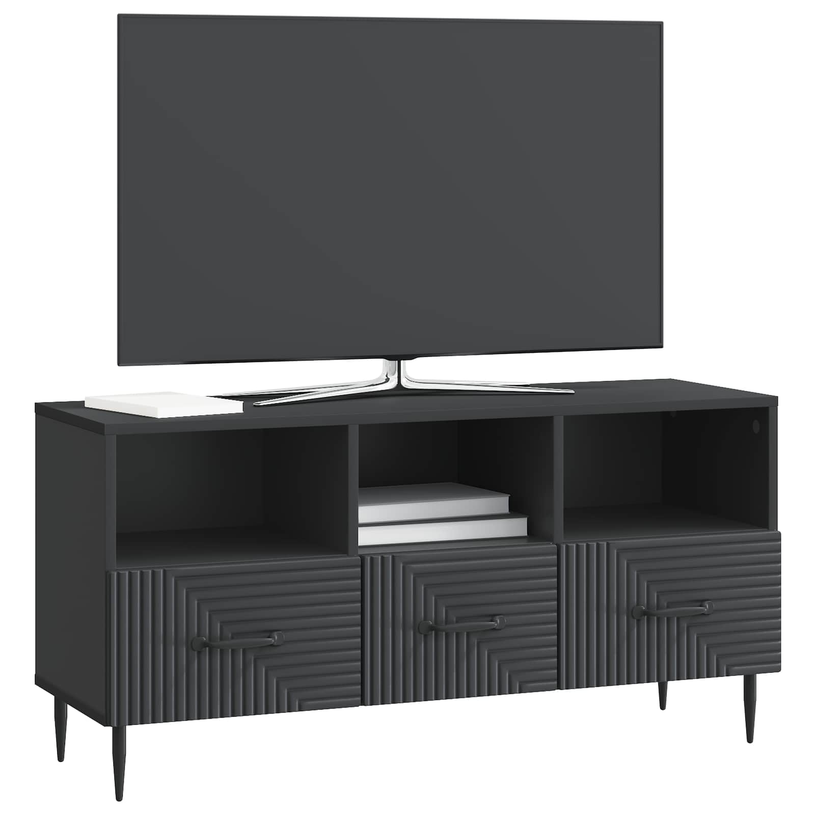 Mobile TV Nero 102 x 34,5 x 50 cm Legno ingegnerizzato