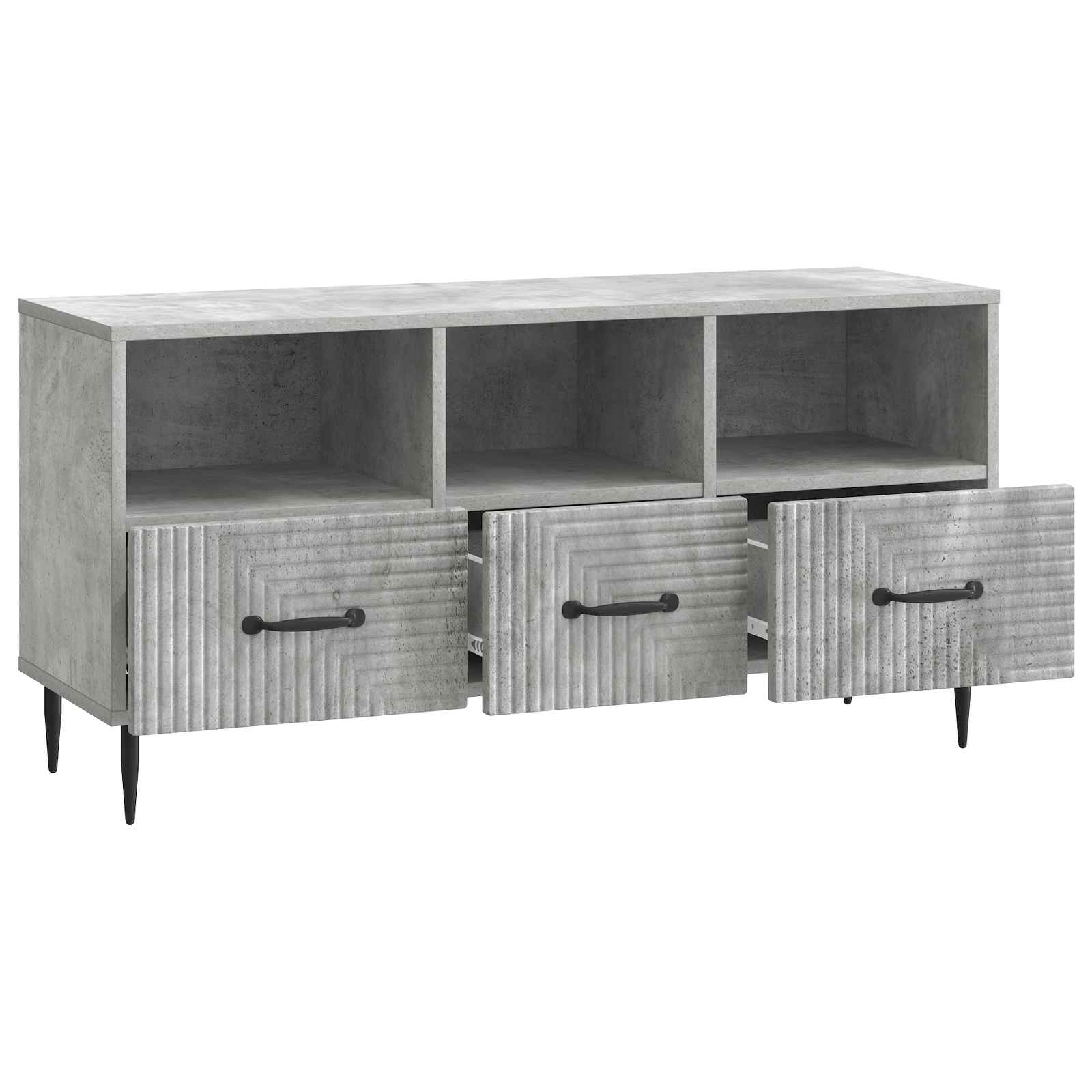 Mobile TV con cassetto Grigio Cemento 102 x 34,5 x 50 cm