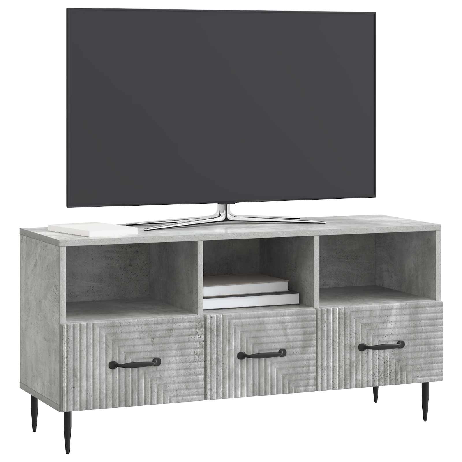 Mobile TV con cassetto Grigio Cemento 102 x 34,5 x 50 cm