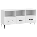 Mobile TV Bianco Lucido 102 x 34,5 x 50 cm Legno ingegnerizzato