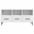Mobile TV Bianco Lucido 102 x 34,5 x 50 cm Legno ingegnerizzato
