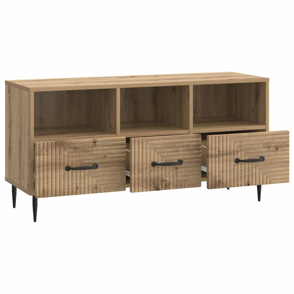 Mobile TV con cassetto Rovere Artigianale 102 x 34,5 x 50 cm