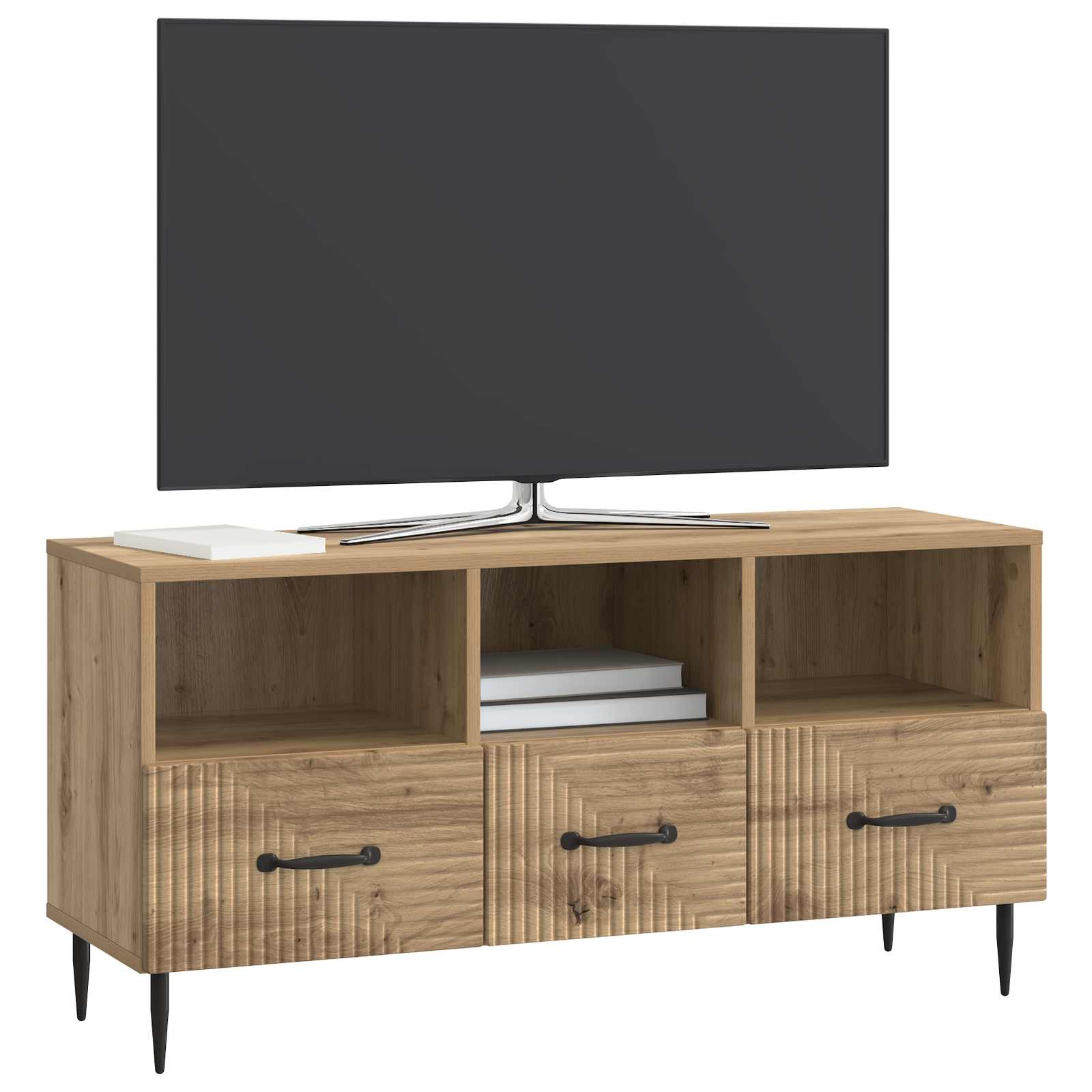 Mobile TV con cassetto Rovere Artigianale 102 x 34,5 x 50 cm