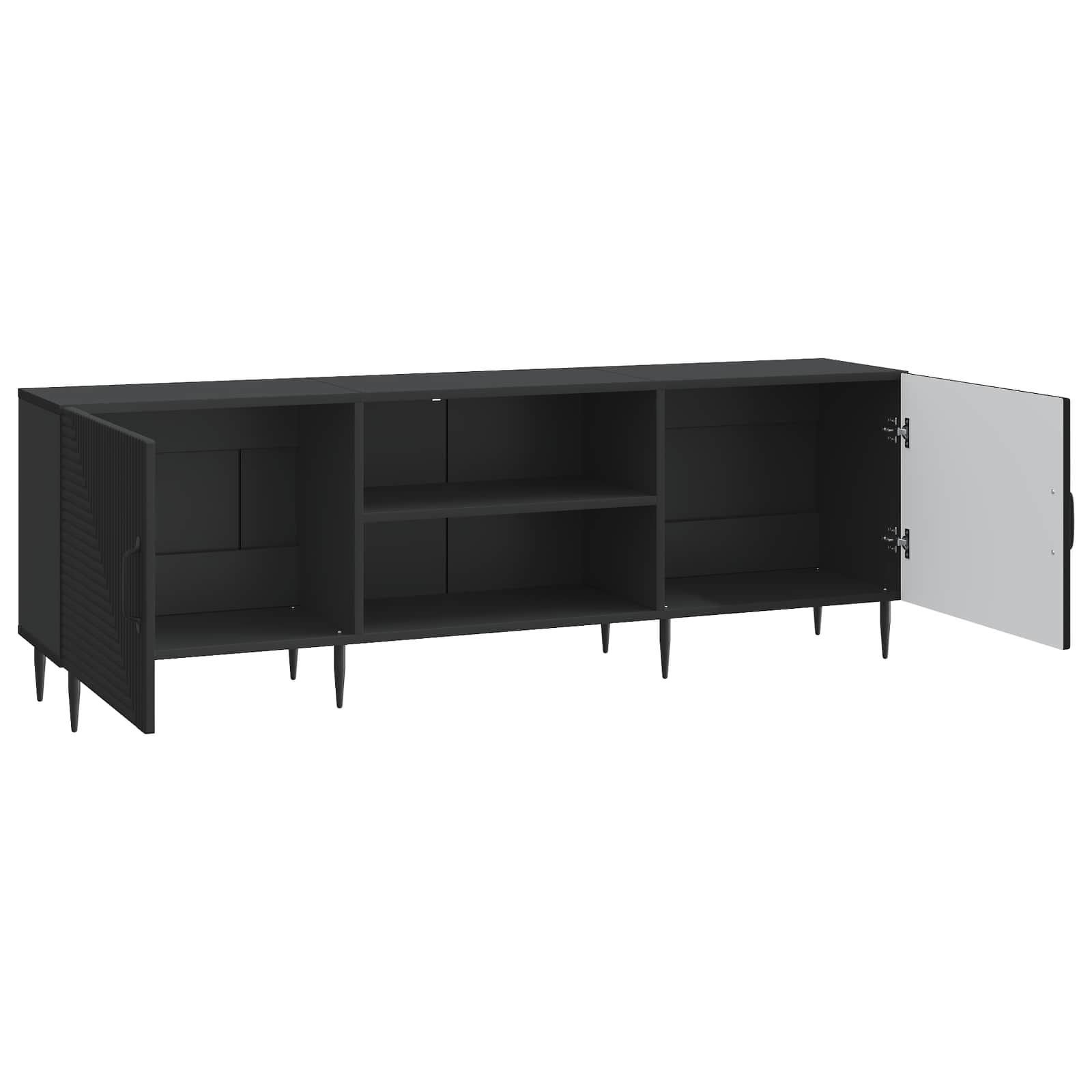 Mobile TV Nero 150 x 31 x 50 cm Legno ingegnerizzato