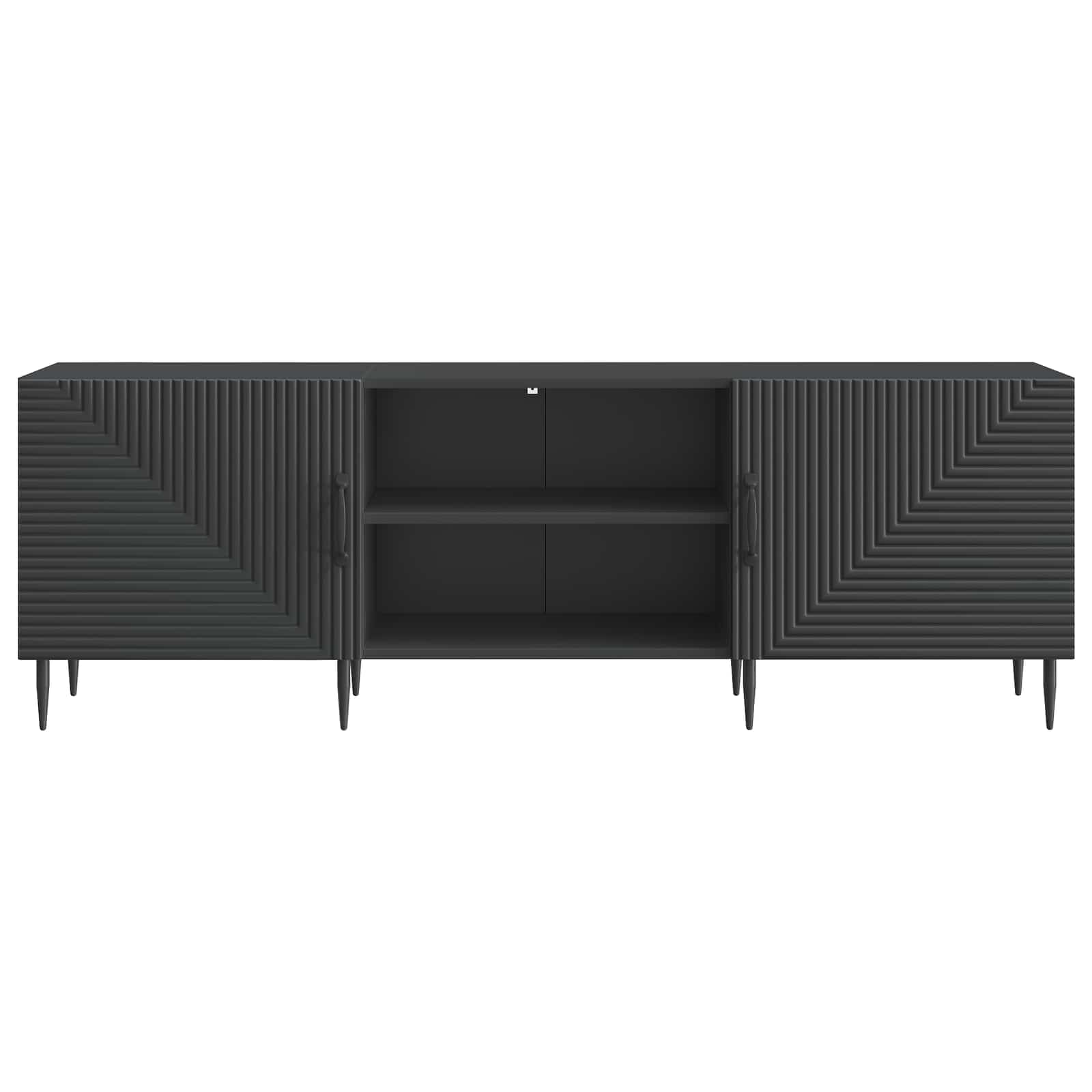 Mobile TV Nero 150 x 31 x 50 cm Legno ingegnerizzato