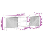 Mobile TV Nero 150 x 31 x 50 cm Legno ingegnerizzato