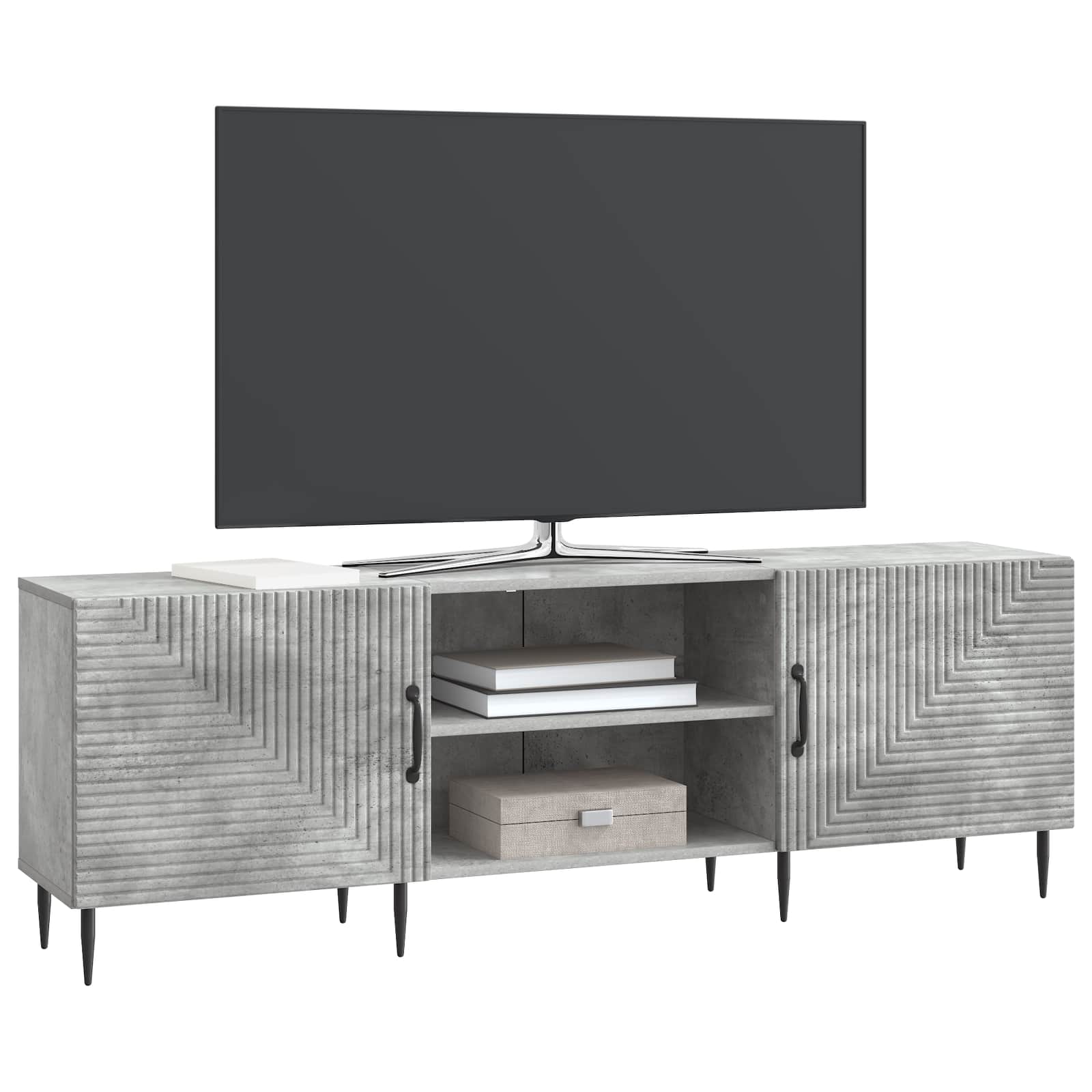 Mobile TV Grigio Cemento 150 x 31 x 50 cm Legno ingegnerizzato