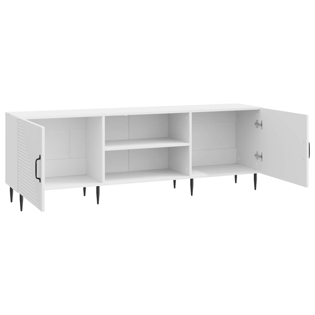 Mobile TV Bianco Lucido 150 x 31 x 50 cm Legno ingegnerizzato