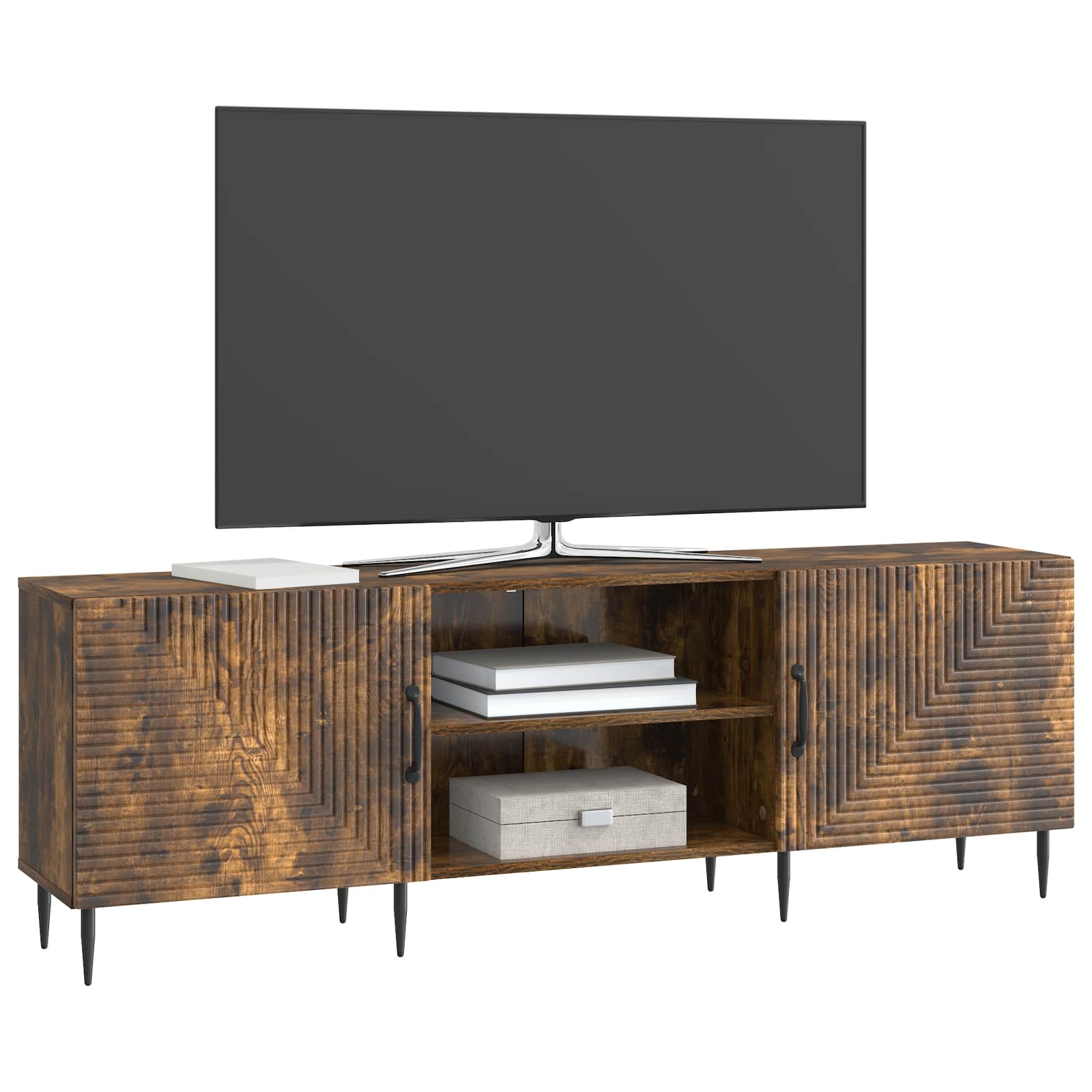 Mobile TV Rovere Fumo 150 x 31 x 50 cm Legno ingegnerizzato