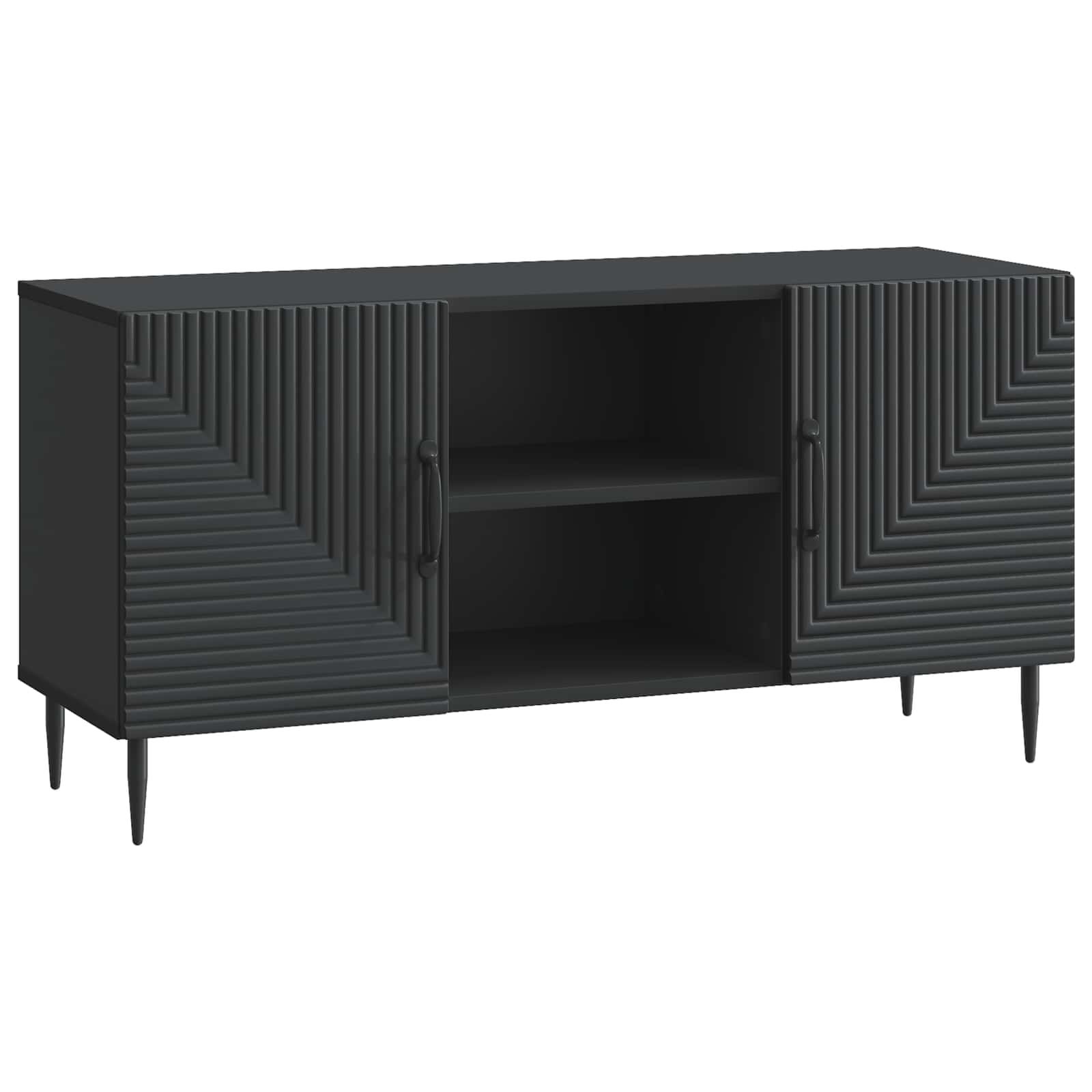 Mobile TV Nero 102 x 34,5 x 50 cm Legno ingegnerizzato
