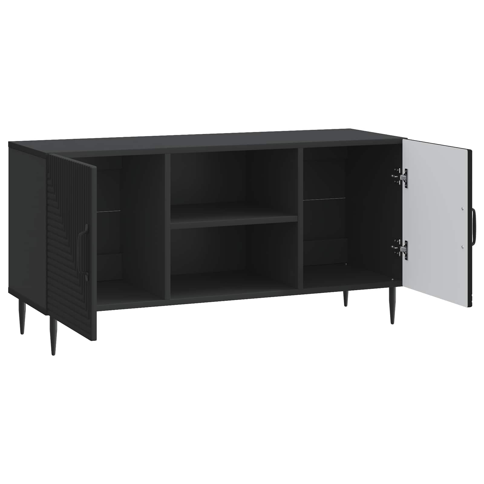 Mobile TV Nero 102 x 34,5 x 50 cm Legno ingegnerizzato