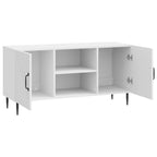Mobile TV Bianco Lucido 102 x 34,5 x 50 cm Legno ingegnerizzato