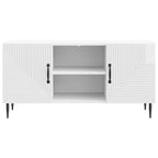 Mobile TV Bianco Lucido 102 x 34,5 x 50 cm Legno ingegnerizzato