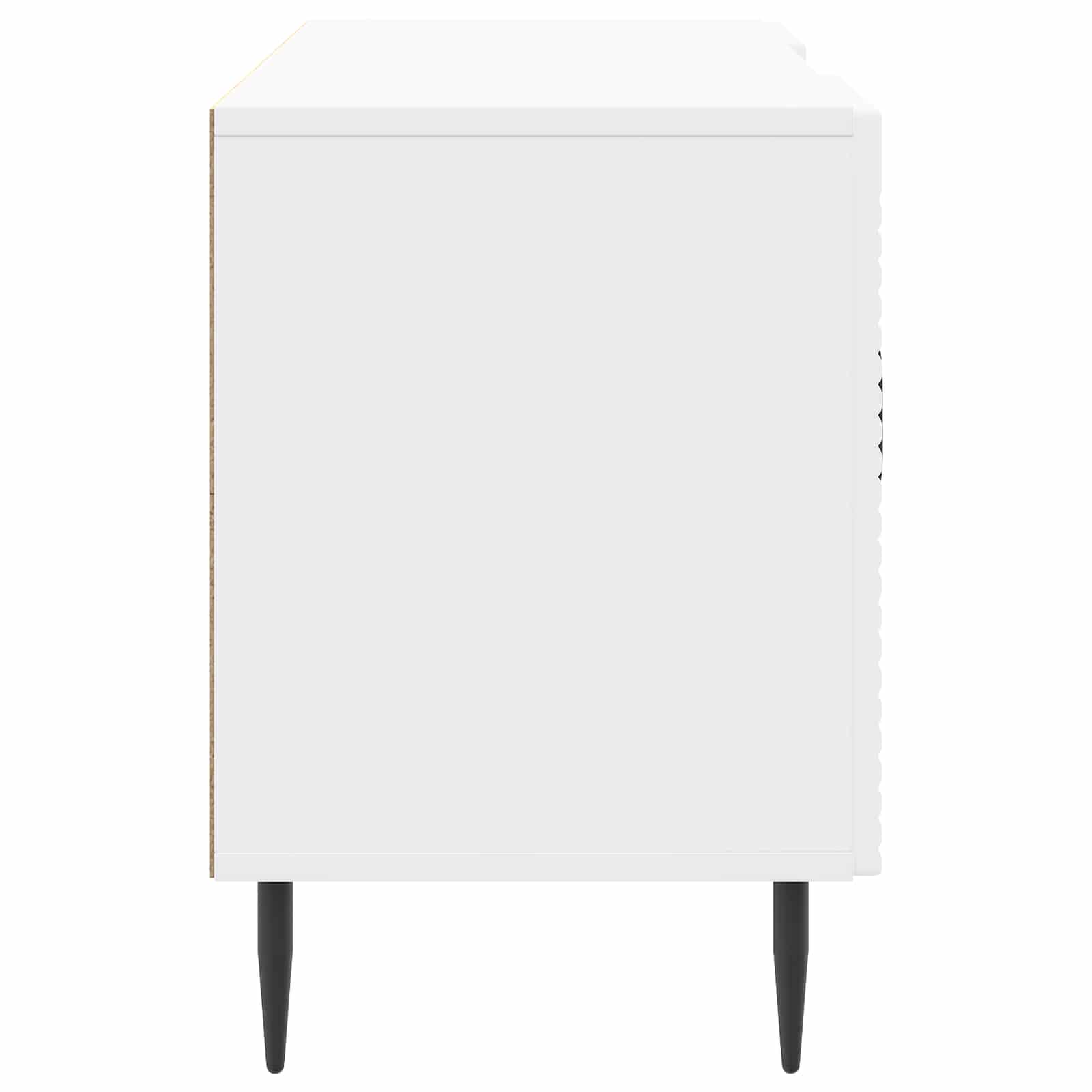 Mobile TV Bianco Lucido 102 x 34,5 x 50 cm Legno ingegnerizzato
