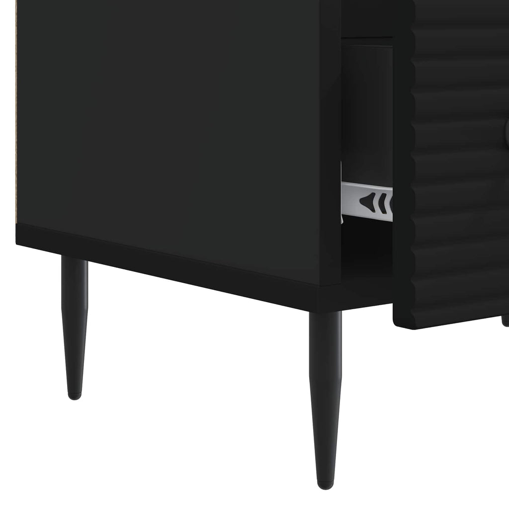 Mobile TV Nero 147 x 34,5 x 30 cm Legno ingegnerizzato