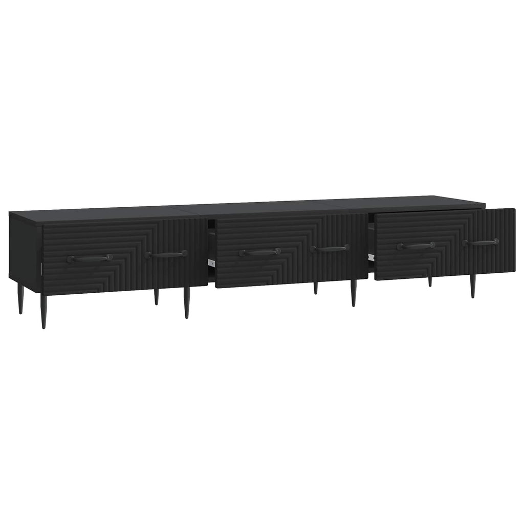 Mobile TV Nero 147 x 34,5 x 30 cm Legno ingegnerizzato