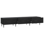 Mobile TV Nero 147 x 34,5 x 30 cm Legno ingegnerizzato