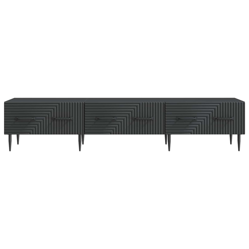 Mobile TV Nero 147 x 34,5 x 30 cm Legno ingegnerizzato