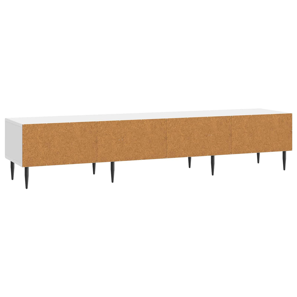 Mobile TV Bianco Lucido 147 x 34,5 x 30 cm Legno ingegnerizzato