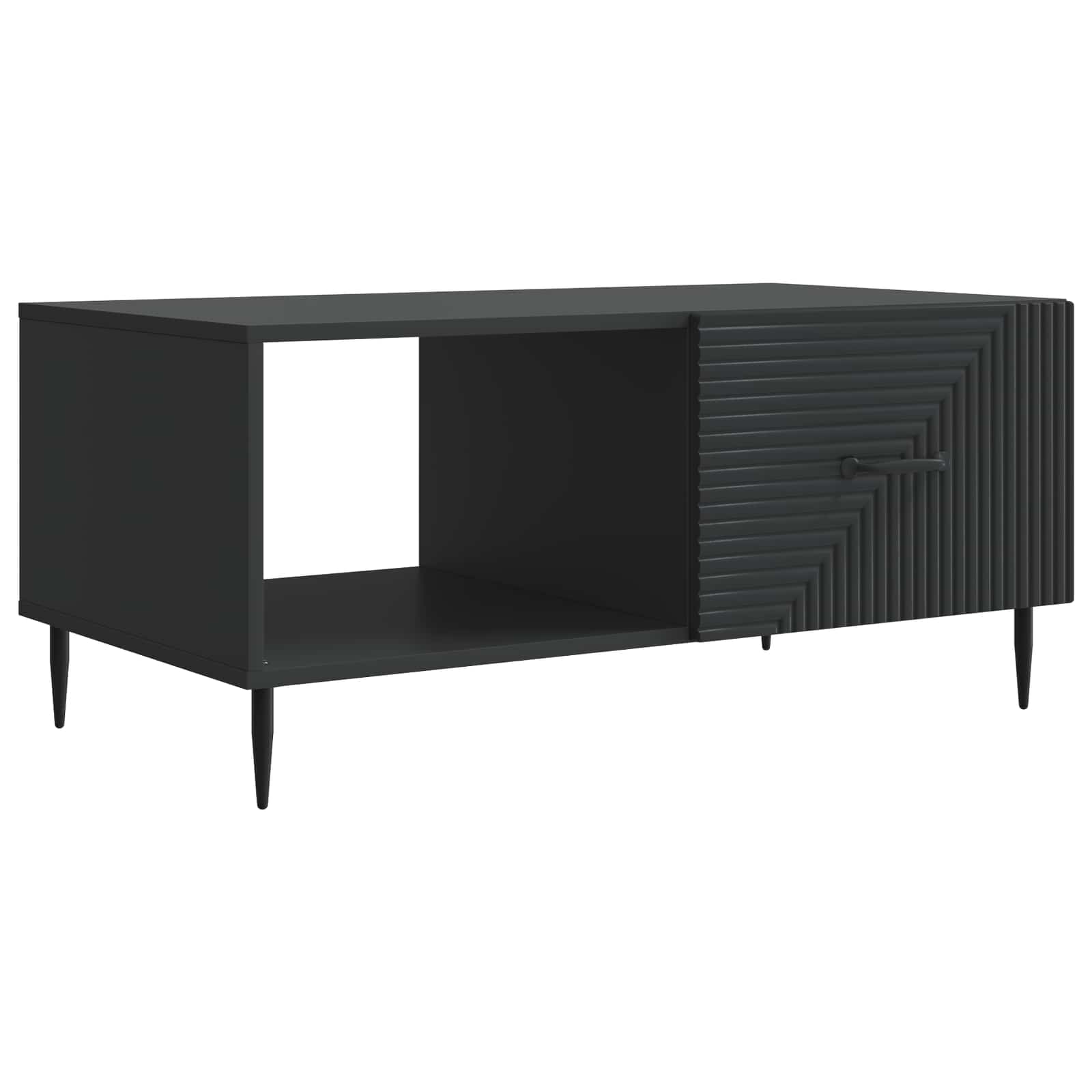 Tavolino da salotto Nero 90 x 50 x 40 cm Legno ingegnerizzato