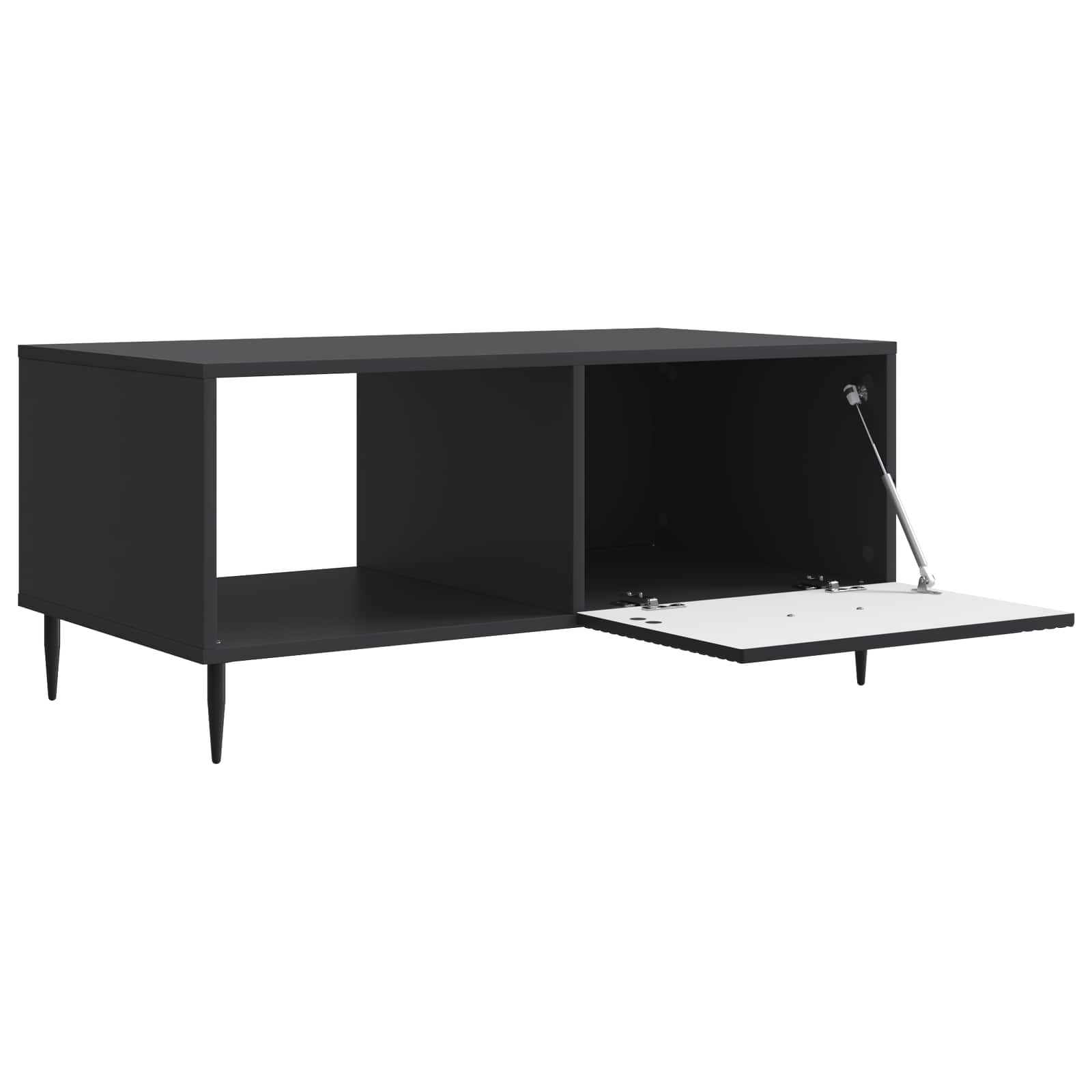 Tavolino da salotto Nero 90 x 50 x 40 cm Legno ingegnerizzato
