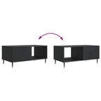 Tavolino da salotto Nero 90 x 50 x 40 cm Legno ingegnerizzato