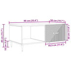 Tavolino da salotto Nero 90 x 50 x 40 cm Legno ingegnerizzato