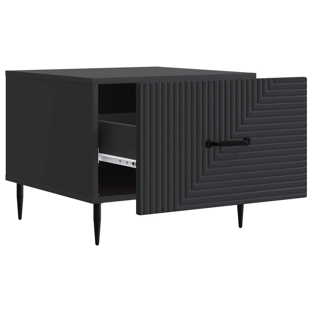 Tavolino da salotto Nero 49 x 50 x 40 cm Legno ingegnerizzato