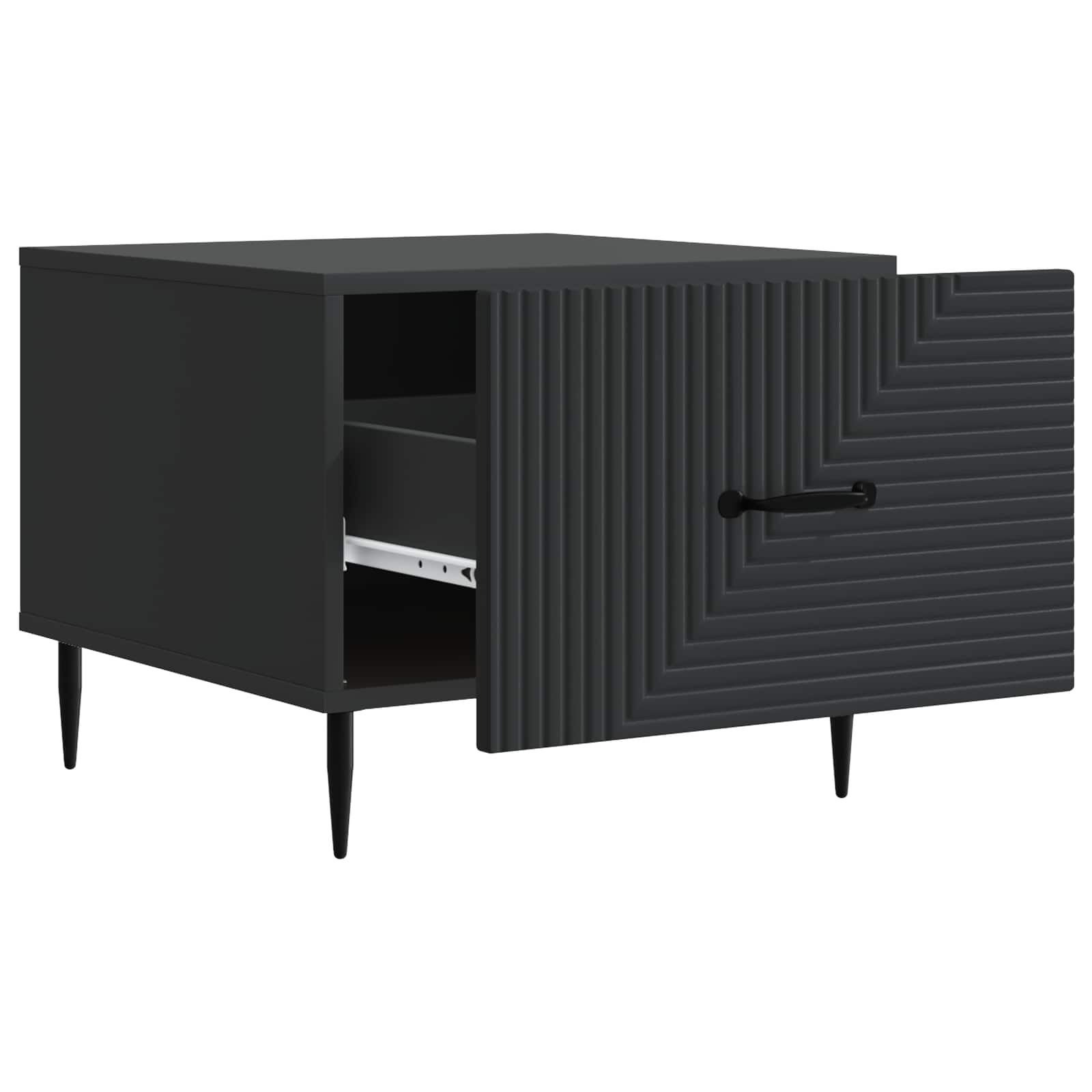 Tavolino da salotto Nero 49 x 50 x 40 cm Legno ingegnerizzato