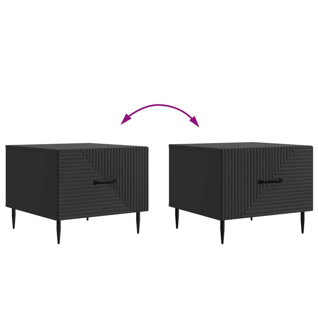 Tavolino da salotto Nero 49 x 50 x 40 cm Legno ingegnerizzato