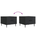 Tavolino da salotto Nero 49 x 50 x 40 cm Legno ingegnerizzato
