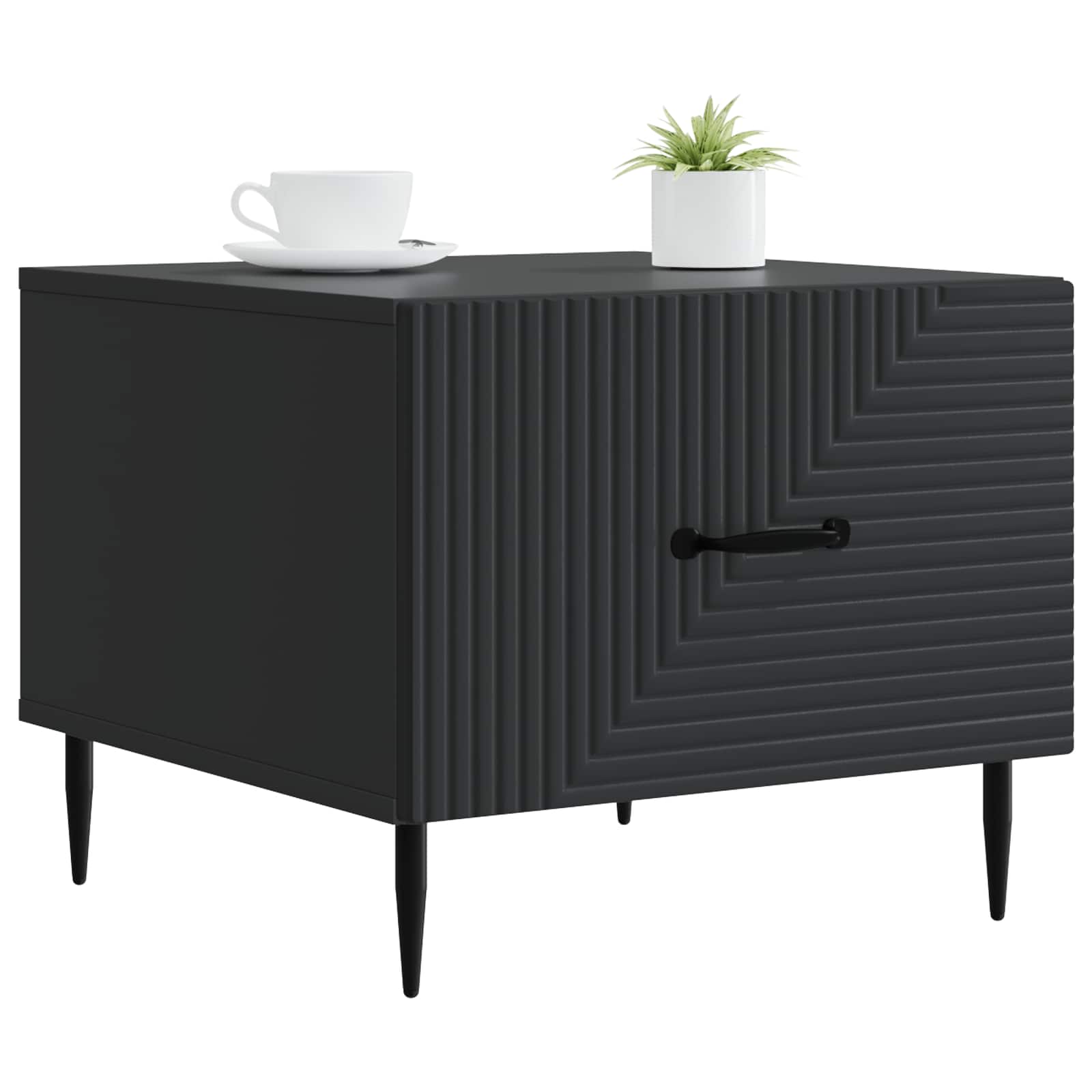 Tavolino da salotto Nero 49 x 50 x 40 cm Legno ingegnerizzato