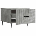 Tavolino da salotto con cassetto Grigio Cemento 49 x 50 x 40 cm