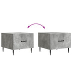 Tavolino da salotto con cassetto Grigio Cemento 49 x 50 x 40 cm