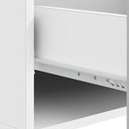 Tavolino da salotto con cassetto Bianco Lucido 49 x 50 x 40 cm