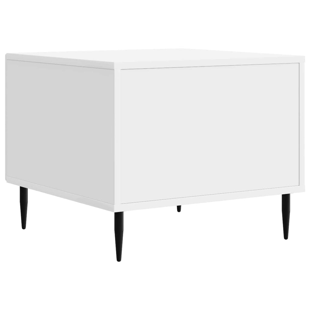Tavolino da salotto con cassetto Bianco Lucido 49 x 50 x 40 cm