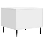 Tavolino da salotto con cassetto Bianco Lucido 49 x 50 x 40 cm