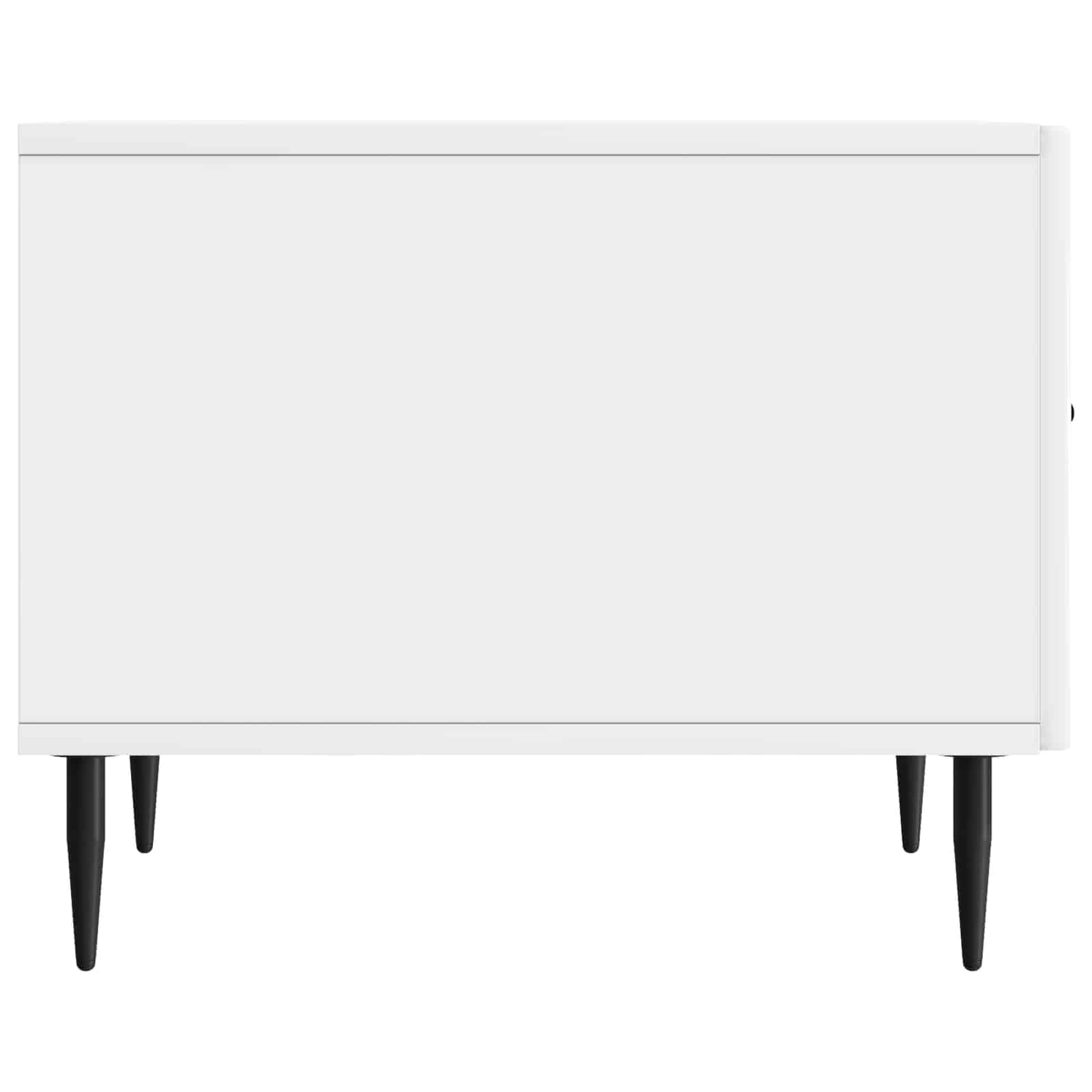 Tavolino da salotto con cassetto Bianco Lucido 49 x 50 x 40 cm
