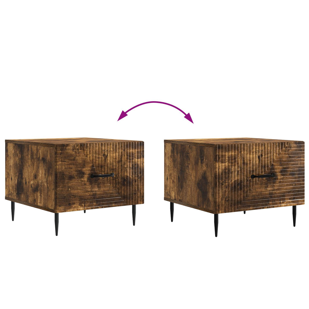 Tavolino da salotto con cassetto Rovere Fumo 49 x 50 x 40 cm