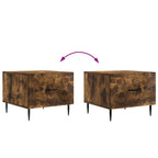 Tavolino da salotto con cassetto Rovere Fumo 49 x 50 x 40 cm